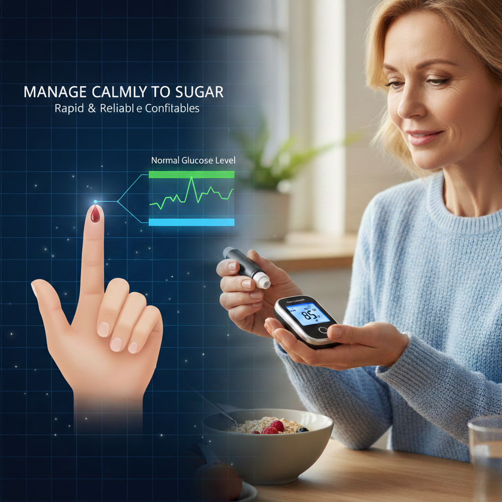 Diagram explaining Type 1 vs Type 2 Diabetes and glucose metabolism