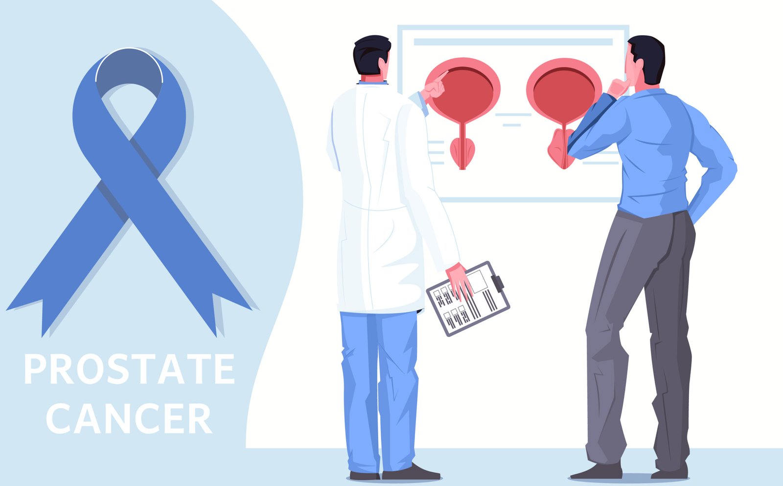 Enlarged prostate and prostate cancer symptoms comparison