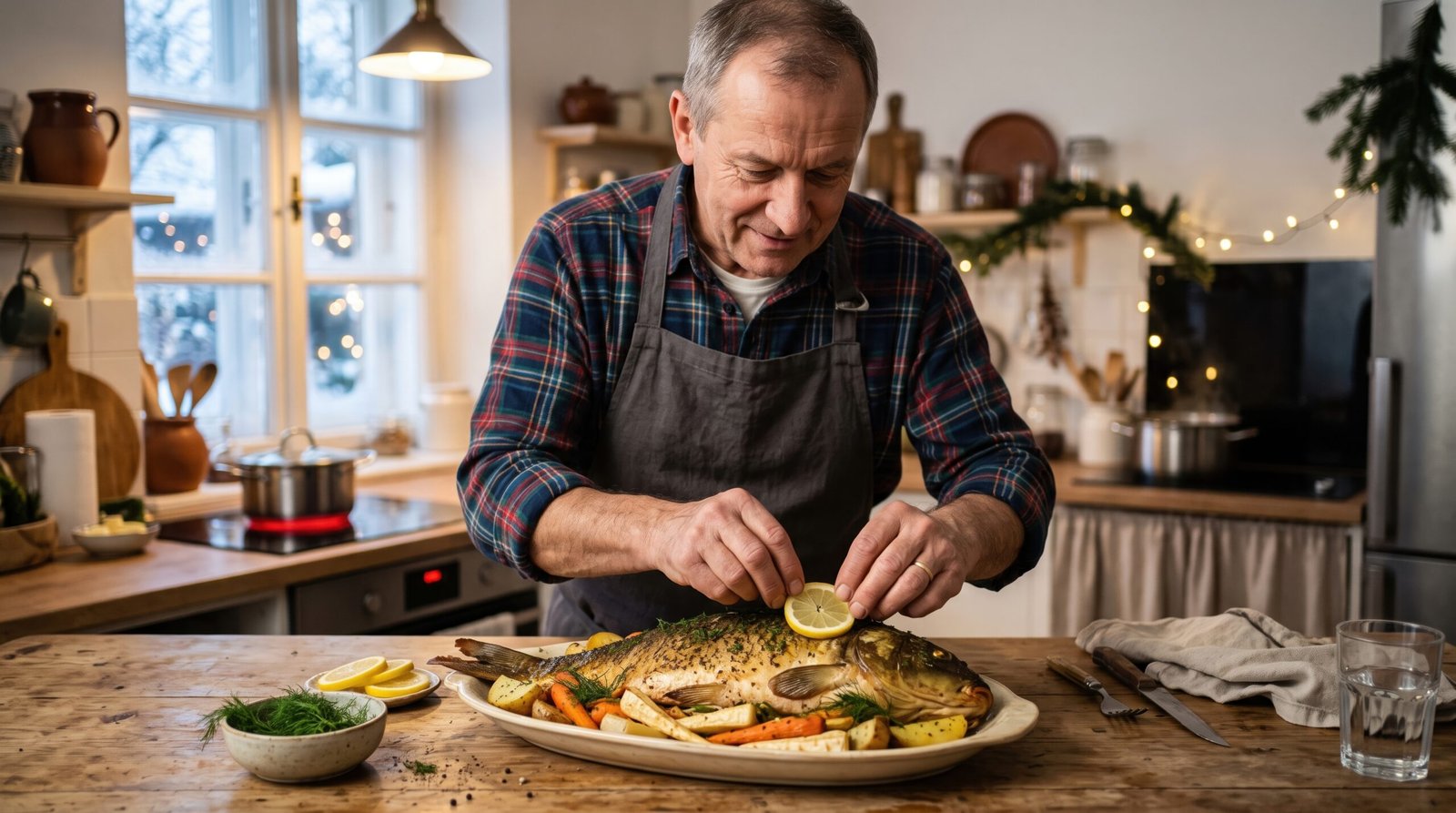 Man preparing a healthy prostate diet meal at home