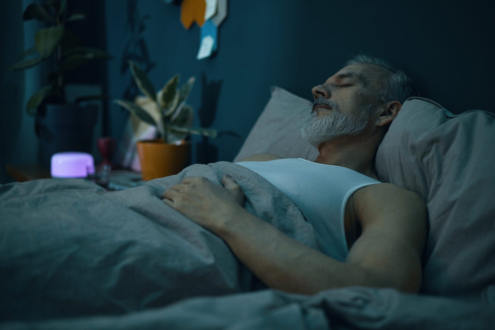Man reducing evening beverages as part of a healthy nighttime routine